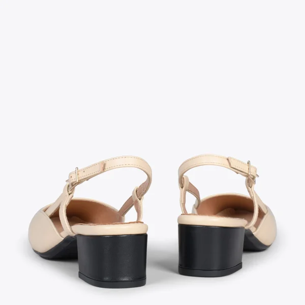 MiMaO ShopOnline AUDREY – Escarpin à Petit Talon BEIGE 4