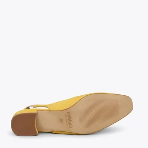 MiMaO ShopOnline URBAN LADY – Escarpins à Talon Moyen à Bride Arrière JAUNE 17
