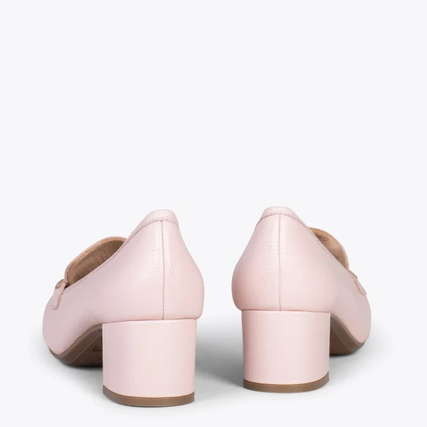 MiMaO ShopOnline ANTIFAZ – Mocassins Avec Masque à Talon Pour Femme ROSE 4