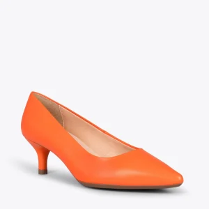 MiMaO ShopOnline URBAN KITTEN – Chaussures à Talon Kitten En Cuir Nappa ORANGE 15