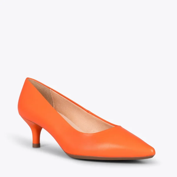 MiMaO ShopOnline URBAN KITTEN – Chaussures à Talon Kitten En Cuir Nappa ORANGE 5