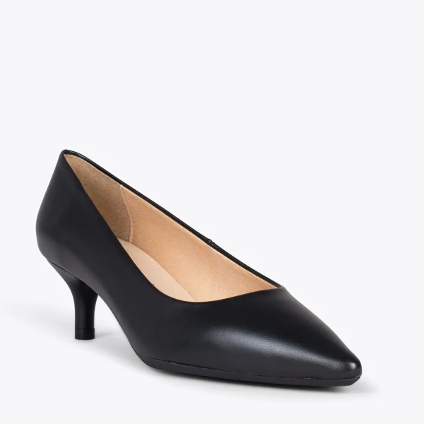 MiMaO ShopOnline URBAN KITTEN – Chaussures à Talon Kitten En Cuir Nappa NOIR 5