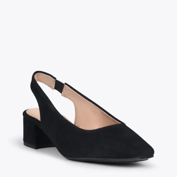 MiMaO ShopOnline URBAN LADY – Escarpins à Talon Moyen à Bride Arrière NOIR 5