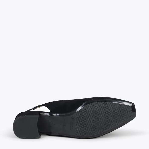 MiMaO ShopOnline URBAN LADY – Escarpins à Talon Moyen à Bride Arrière NOIR 6