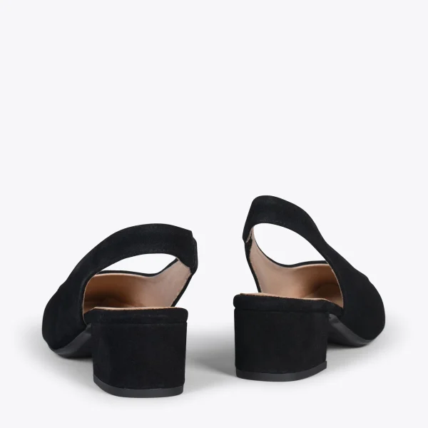 MiMaO ShopOnline URBAN LADY – Escarpins à Talon Moyen à Bride Arrière NOIR 4