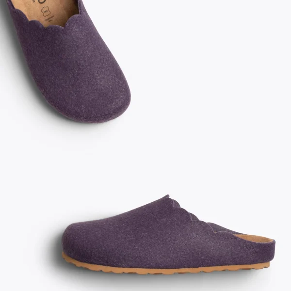 MiMaO ShopOnline SWEET HOME – Pantoufles Pour Femme AUBERGINE 3