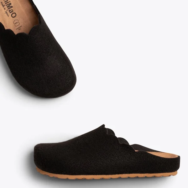 MiMaO ShopOnline SWEET HOME – Pantoufles Pour Femme NOIR 3