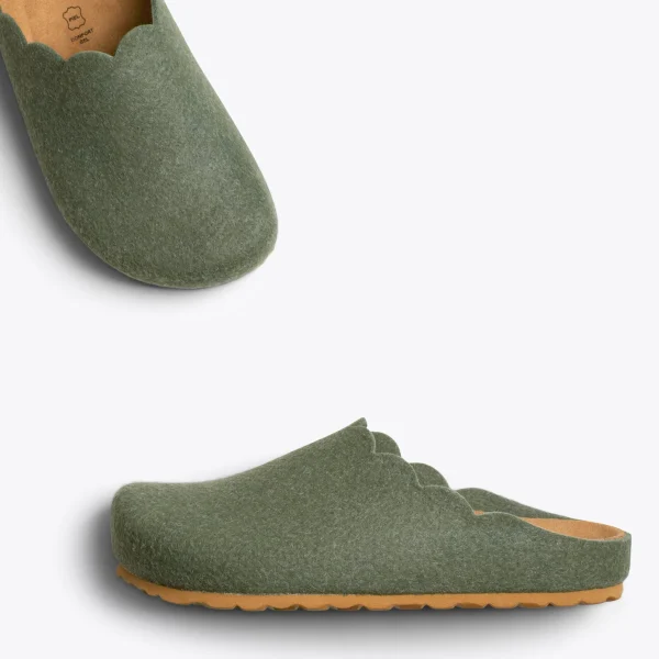 MiMaO ShopOnline SWEET HOME – Pantoufles Pour Femme KAKI 3
