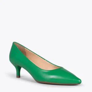 MiMaO ShopOnline URBAN KITTEN – Chaussures à Talon Kitten En Cuir Nappa VERT 15