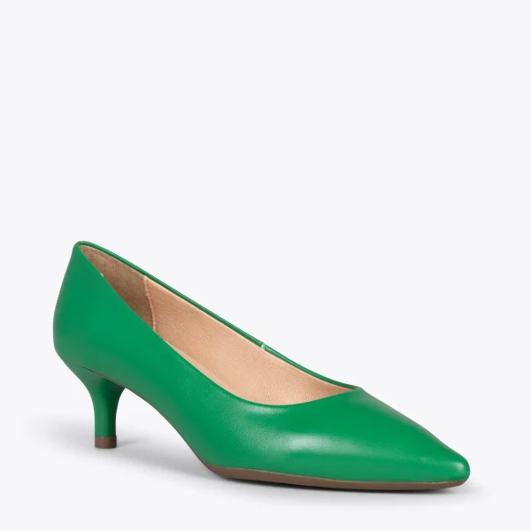 MiMaO ShopOnline URBAN KITTEN – Chaussures à Talon Kitten En Cuir Nappa VERT 5