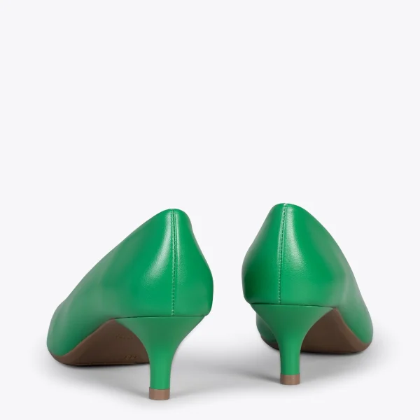 MiMaO ShopOnline URBAN KITTEN – Chaussures à Talon Kitten En Cuir Nappa VERT 4