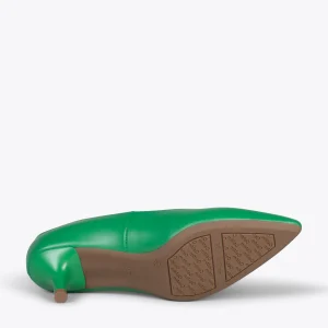 MiMaO ShopOnline URBAN KITTEN – Chaussures à Talon Kitten En Cuir Nappa VERT 17