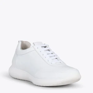 MiMaO ShopOnline MIAMI – Baskets En Cuir Nappa à Lacets BLANC 15