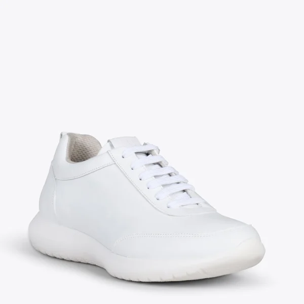 MiMaO ShopOnline MIAMI – Baskets En Cuir Nappa à Lacets BLANC 5