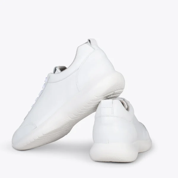 MiMaO ShopOnline MIAMI – Baskets En Cuir Nappa à Lacets BLANC 4