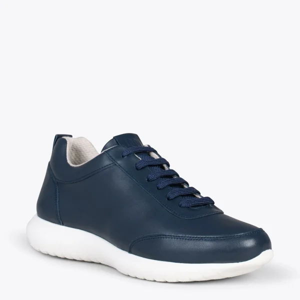 MiMaO ShopOnline MIAMI – Baskets En Cuir Nappa à Lacets BLEU MARINE 5