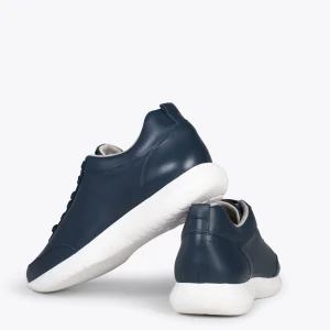 MiMaO ShopOnline MIAMI – Baskets En Cuir Nappa à Lacets BLEU MARINE 13