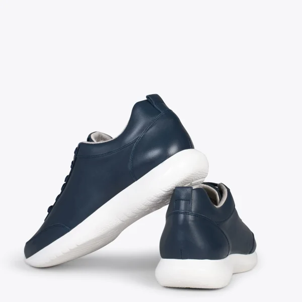 MiMaO ShopOnline MIAMI – Baskets En Cuir Nappa à Lacets BLEU MARINE 4