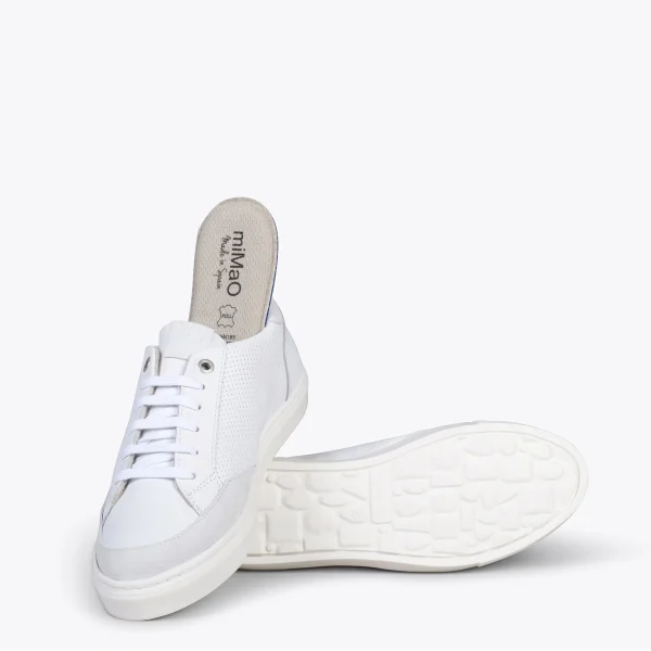 MiMaO ShopOnline SNEAKER MIL PUNTOS – Tennis Casual Pour Femme BLANC 6