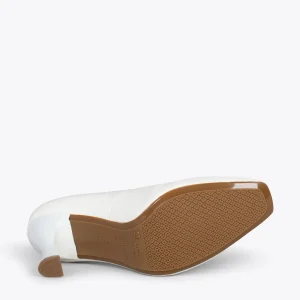 MiMaO ShopOnline URBAN GLAM CARRÉ – Chaussures à Talon évasé BLANC 17
