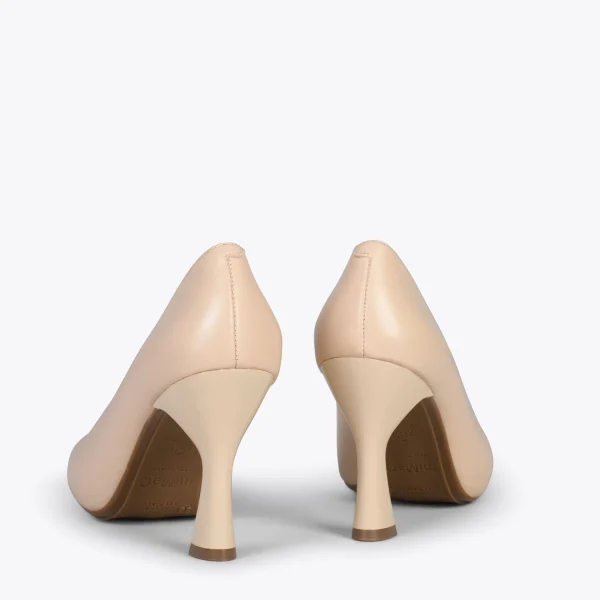 MiMaO ShopOnline URBAN GLAM CARRÉ – Chaussures à Talon évasé BEIGE 4