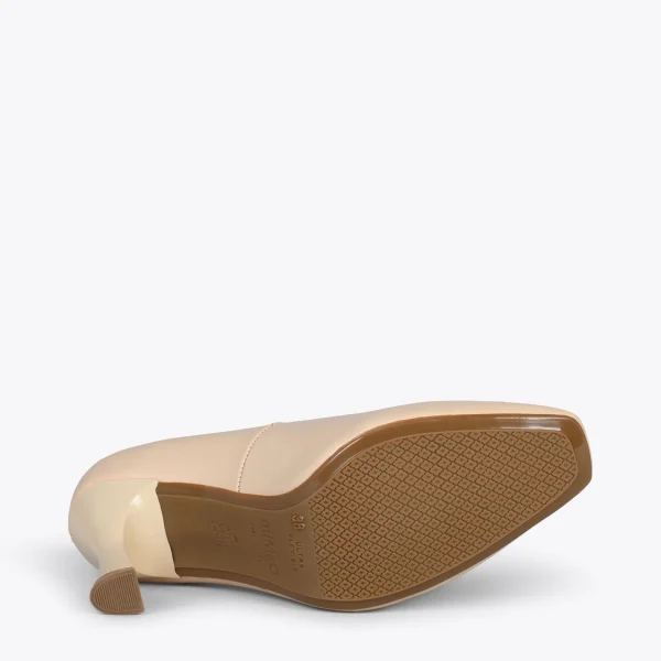 MiMaO ShopOnline URBAN GLAM CARRÉ – Chaussures à Talon évasé BEIGE 6