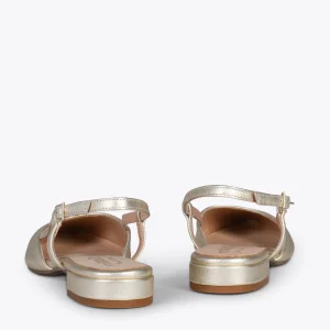 MiMaO ShopOnline BRUNCH – Chaussures à Talon Bas Et Bride Arrière DORÉ 13