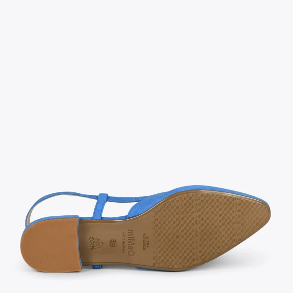 MiMaO ShopOnline BRUNCH – Chaussures à Talon Bas Et Bride Arrière BLEU 6