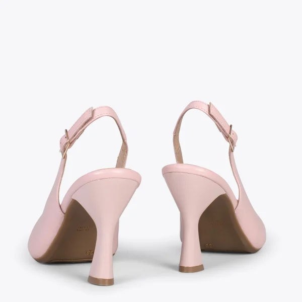 MiMaO ShopOnline GLAM À BRIDE ARRIÈRE – Chaussures à Talon En Cuir Nappa NUDE 4
