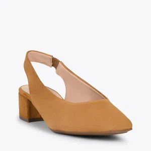 MiMaO ShopOnline URBAN LADY – Escarpins à Talon Moyen à Bride Arrière CAMEL 15