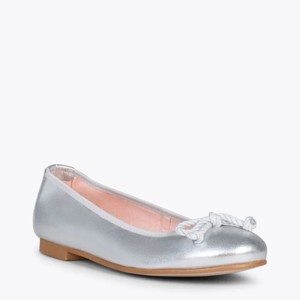 MiMaO ShopOnline BALLET – Ballerines Pour Femme ARGENTÉ 5