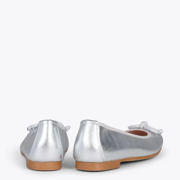 MiMaO ShopOnline BALLET – Ballerines Pour Femme ARGENTÉ 4