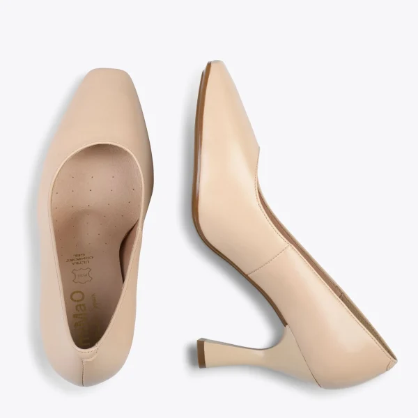 MiMaO ShopOnline URBAN GLAM CARRÉ – Chaussures à Talon évasé BEIGE 3