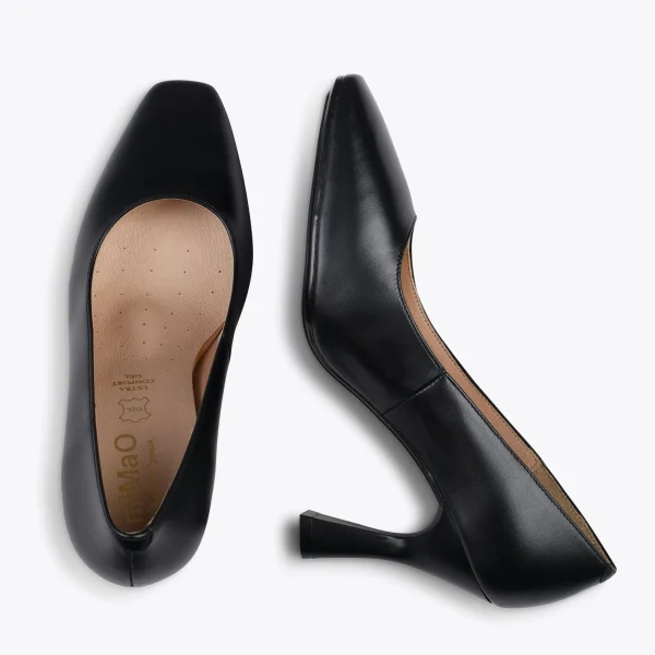 MiMaO ShopOnline URBAN GLAM CARRÉ – Chaussures à Talon évasé NOIR 3