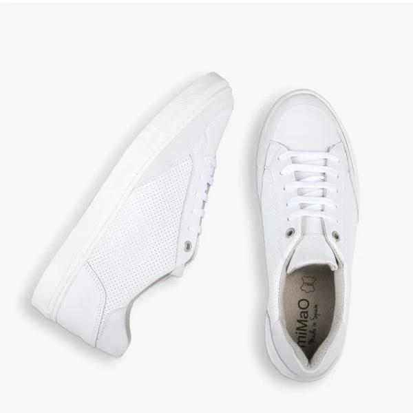 MiMaO ShopOnline SNEAKER MIL PUNTOS – Tennis Casual Pour Femme BLANC 3