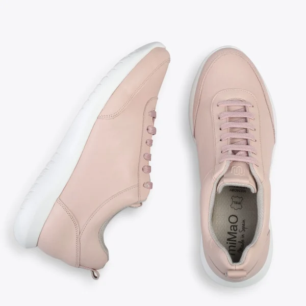 MiMaO ShopOnline MIAMI – Baskets En Cuir Nappa à Lacets ROSE 3