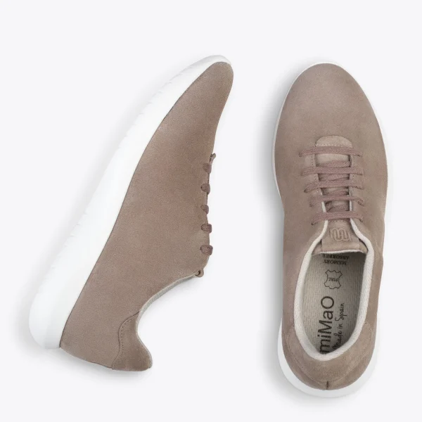 MiMaO ShopOnline WALK – Baskets Confortables Pour Femme TAUPE 3