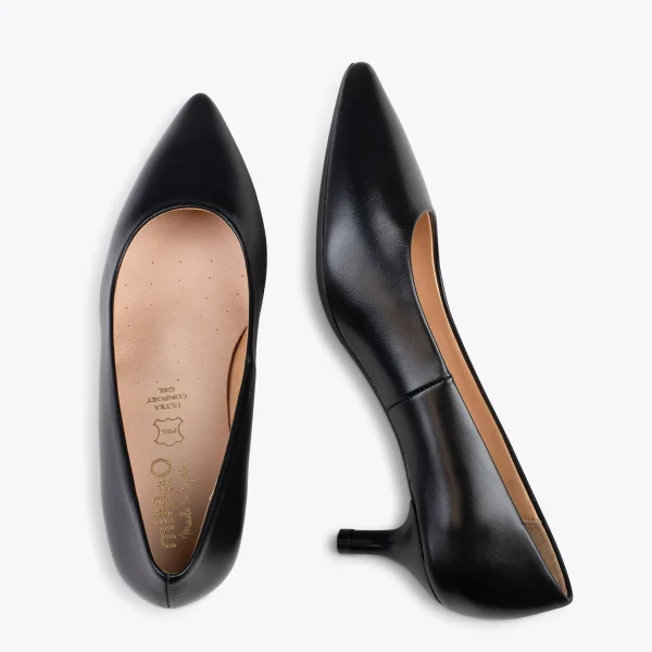 MiMaO ShopOnline URBAN KITTEN – Chaussures à Talon Kitten En Cuir Nappa NOIR 3
