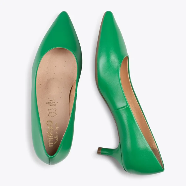 MiMaO ShopOnline URBAN KITTEN – Chaussures à Talon Kitten En Cuir Nappa VERT 3