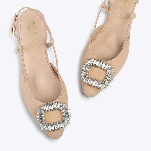 MiMaO ShopOnline BRUNCH BIJOU – Escarpins Avec Bride Arrière Et STRASS SABLE 3