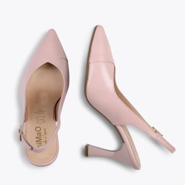 MiMaO ShopOnline GLAM À BRIDE ARRIÈRE – Chaussures à Talon En Cuir Nappa NUDE 3