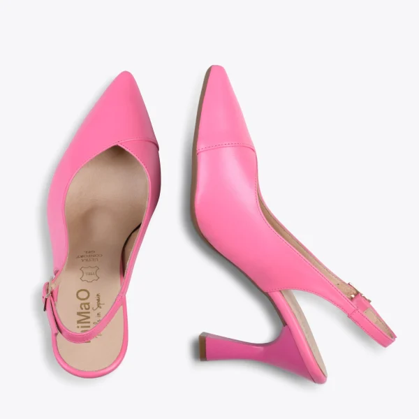 MiMaO ShopOnline GLAM À BRIDE ARRIÈRE – Chaussures à Talon En Cuir Nappa ROSE 3