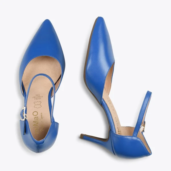MiMaO ShopOnline DONNA – Chaussures De Soirée Confortables à Talon BLEU 3