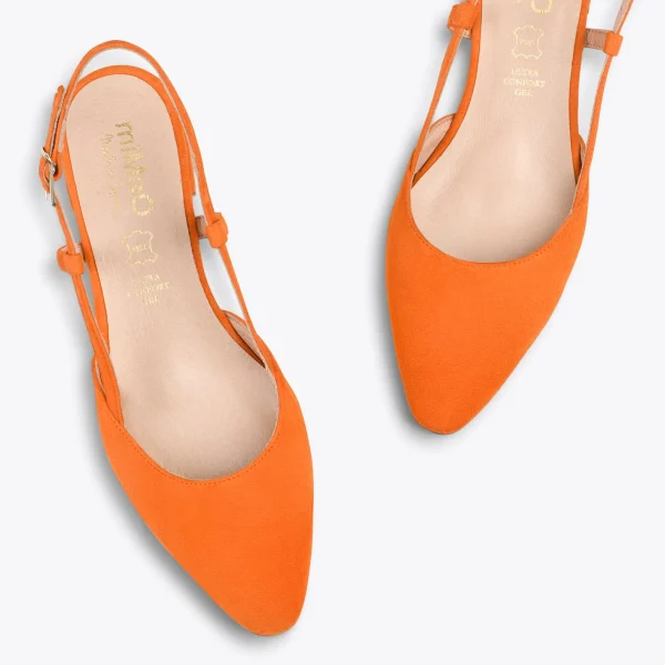 MiMaO ShopOnline BRUNCH – Chaussures à Talon Bas Et Bride Arrière ORANGE 3