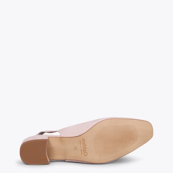 MiMaO ShopOnline URBAN LADY – Escarpins à Talon Moyen à Bride Arrière ROSE PÂLE 6