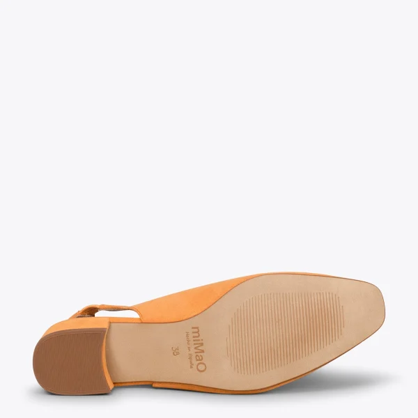 MiMaO ShopOnline URBAN LADY – Escarpins à Talon Moyen à Bride Arrière ORANGE 6