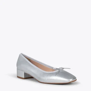 MiMaO ShopOnline OPÉRA – Ballerines à Talon ARGENTÉ 15