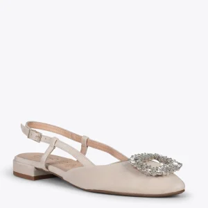 MiMaO ShopOnline BRUNCH BIJOU – Escarpins Avec Bride Arrière Et STRASS TAUPE 15