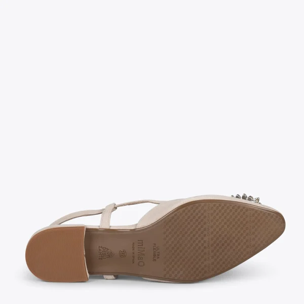 MiMaO ShopOnline BRUNCH BIJOU – Escarpins Avec Bride Arrière Et STRASS TAUPE 6