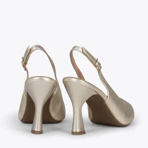 MiMaO ShopOnline GLAM À BRIDE ARRIÈRE – Chaussures à Talon En Cuir Nappa DORÉ 13